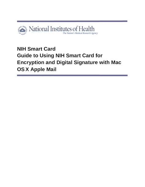 nih smart card is blocked|nih verification card.